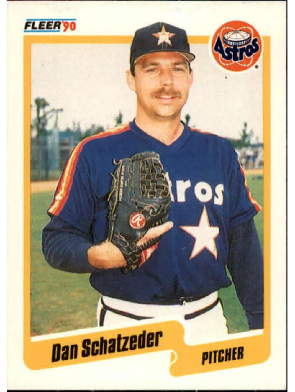 1990 Dan Schatzeder Fleer Baseball Card #236